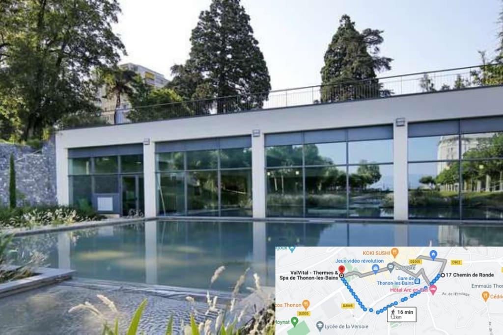 T3 Duplex Thonon Centre - Parking - Gare - Thermes 외부 사진